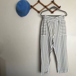 Zara Lightweight Cinched Waist Paperbag Pants